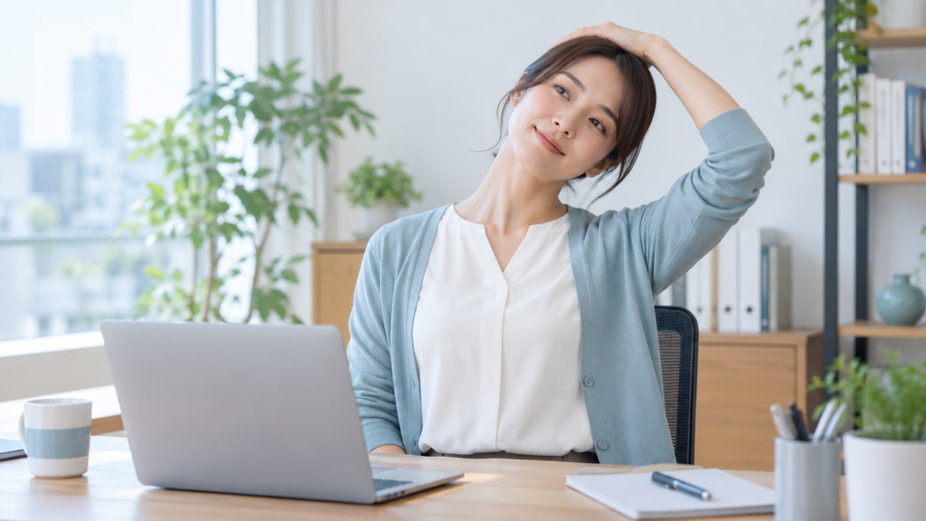 デスクワークで肩こりを感じる原因とおすすめストレッチ3選:日本橋茅場町
